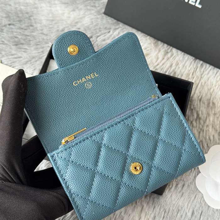 CHANEL 0219 CFカードケース カヴィア粒革 サイズ:11x8.5cm