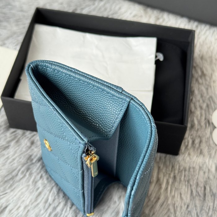 CHANEL 0219 CFカードケース カヴィア粒革 サイズ:11x8.5cm