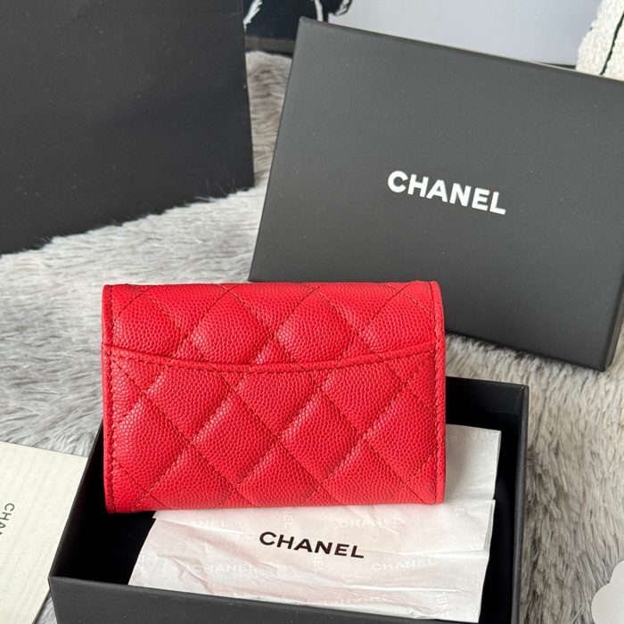 CHANEL 0219 CFカードケース カヴィア粒革 サイズ:11x8.5cm