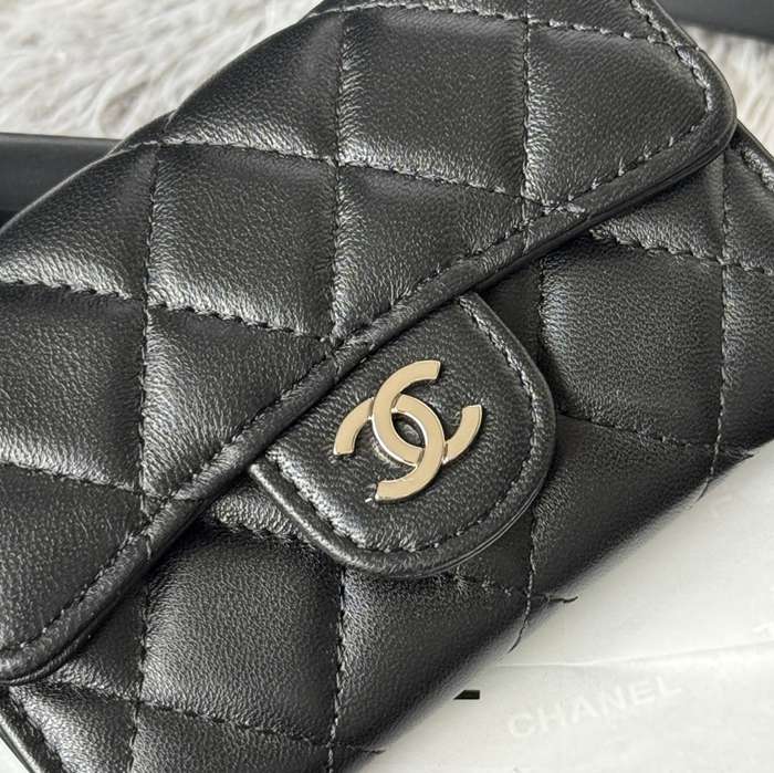 CHANEL 0219 CFカードケース カヴィア粒革 サイズ:11x8.5cm