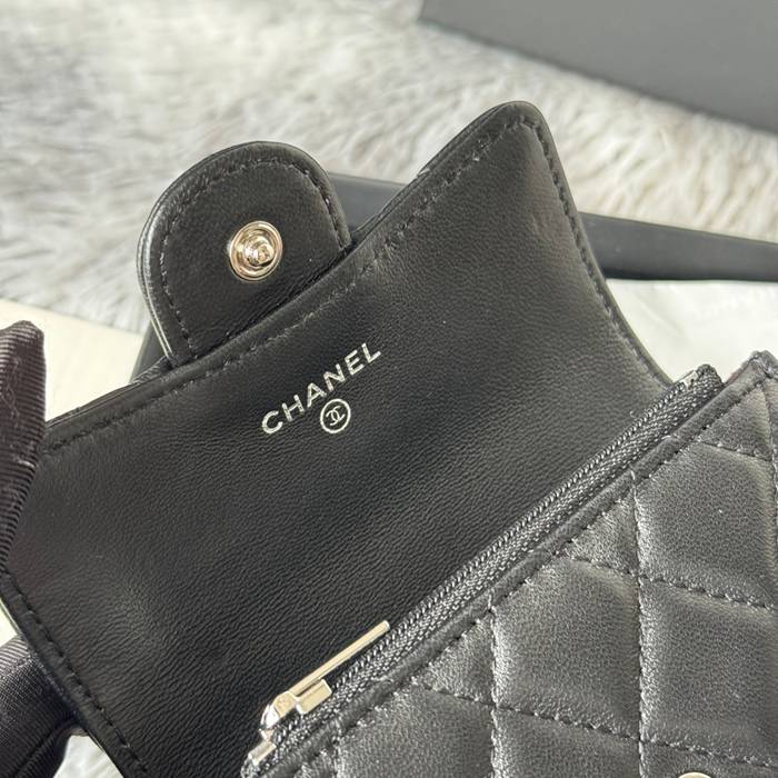 CHANEL 0219 CFカードケース カヴィア粒革 サイズ:11x8.5cm