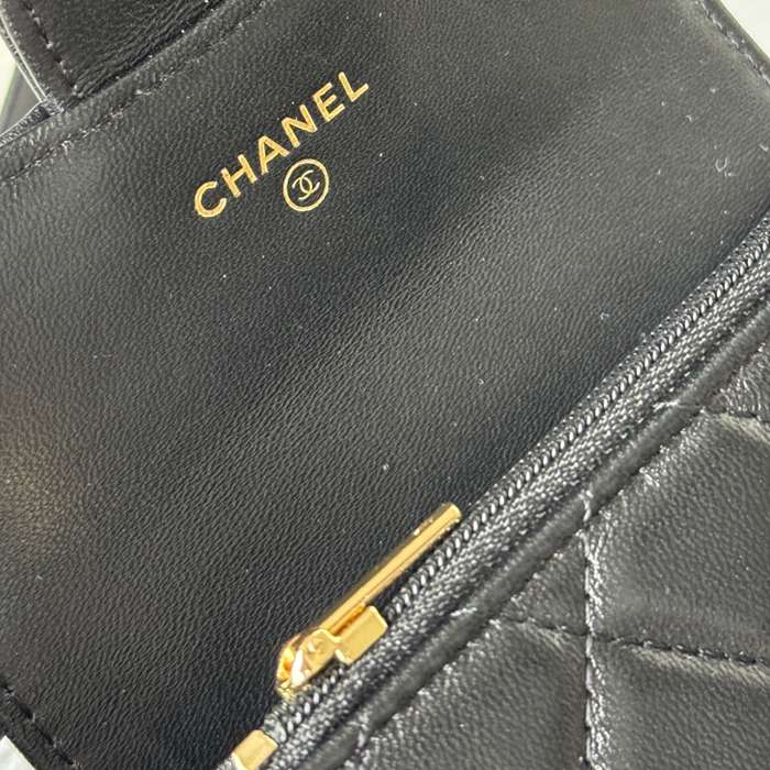 CHANEL 0219 CFカードケース カヴィア粒革 サイズ:11x8.5cm