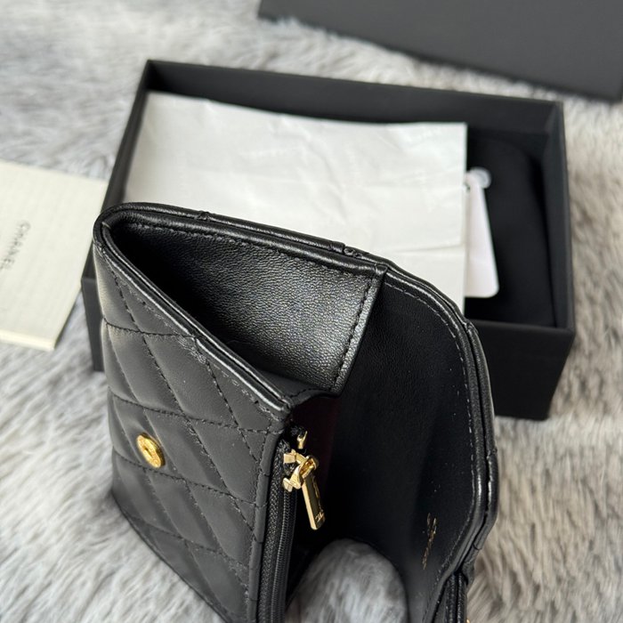 CHANEL 0219 CFカードケース カヴィア粒革 サイズ:11x8.5cm
