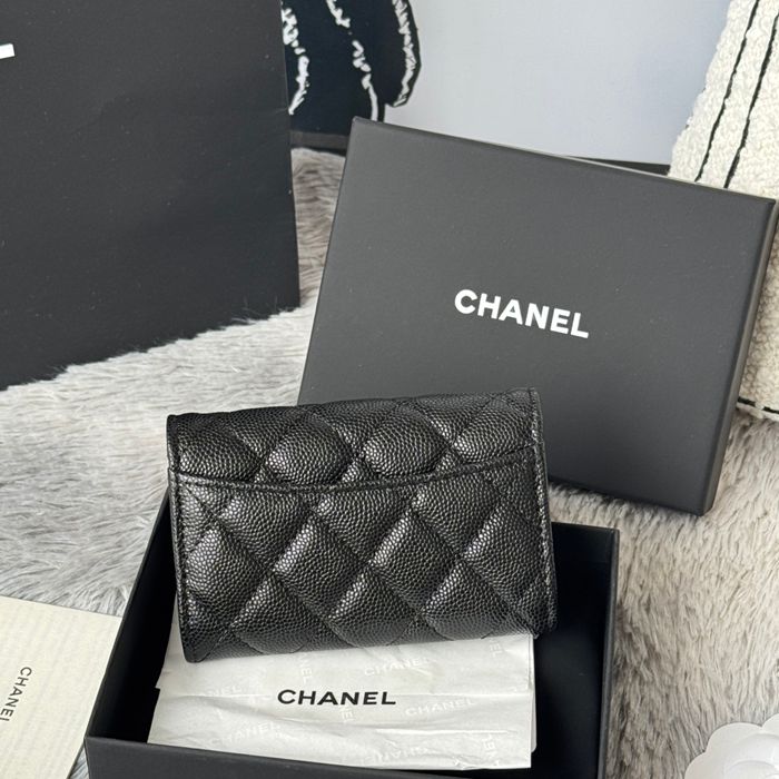 CHANEL 0219 CFカードケース カヴィア粒革 サイズ:11x8.5cm