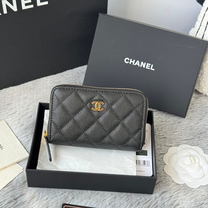 CHANEL 3686 0112 25c ラージジッピー長財布 カヴィア粒革 サイズ:12x8x2cm