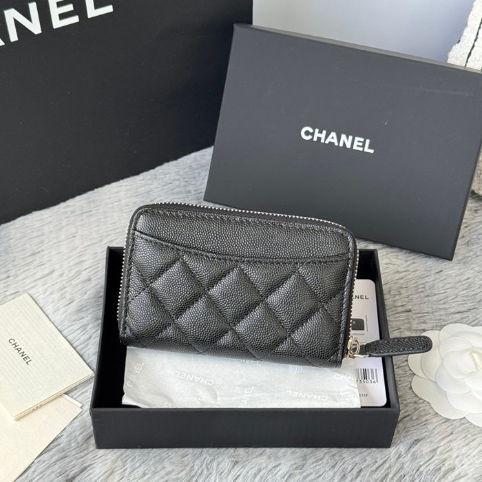 CHANEL 3686 0112 25c ラージジッピー長財布 カヴィア粒革 サイズ:12x8x2cm