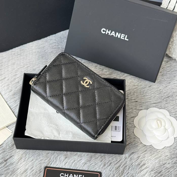 CHANEL 3686 0112 25c ラージジッピー長財布 カヴィア粒革 サイズ:12x8x2cm