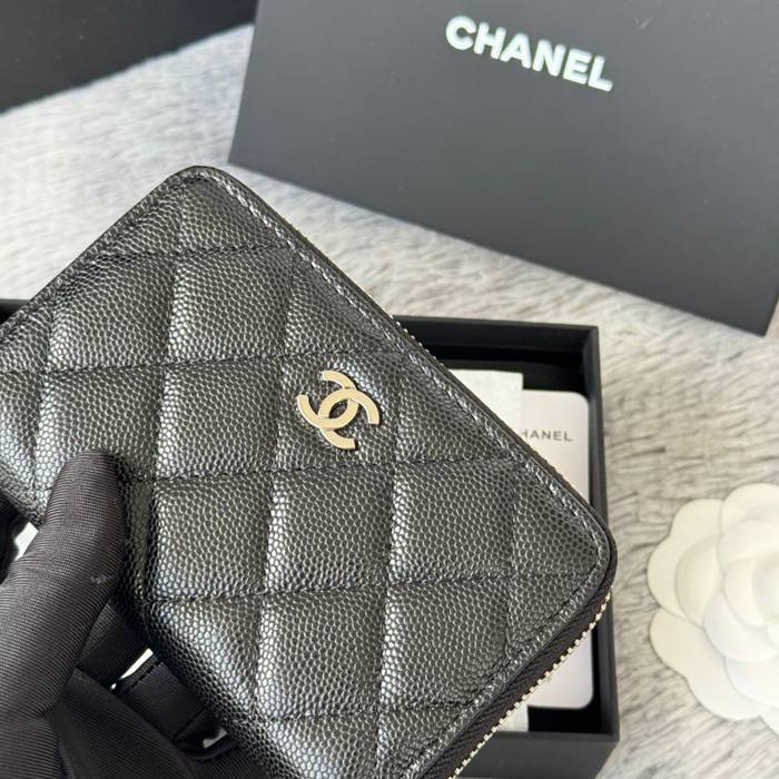 CHANEL 3686 0112 25c ラージジッピー長財布 カヴィア粒革 サイズ:12x8x2cm