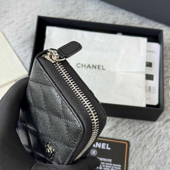 CHANEL 3686 0112 25c ラージジッピー長財布 カヴィア粒革 サイズ:12x8x2cm