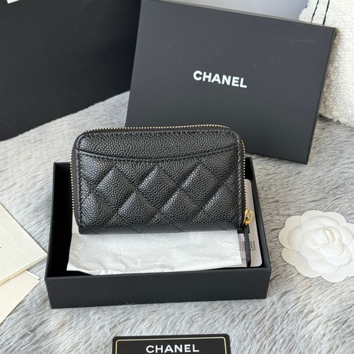 CHANEL 3686 0112 25c ラージジッピー長財布 カヴィア粒革 サイズ:12x8x2cm