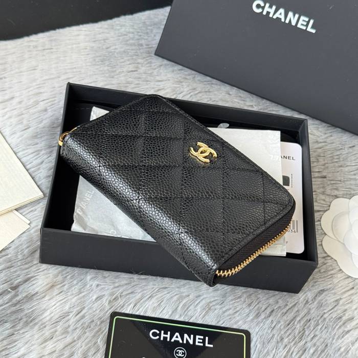 CHANEL 3686 0112 25c ラージジッピー長財布 カヴィア粒革 サイズ:12x8x2cm