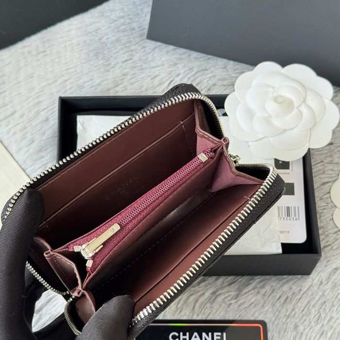 CHANEL 3686 0112 25c ラージジッピー長財布 カヴィア粒革 サイズ:12x8x2cm