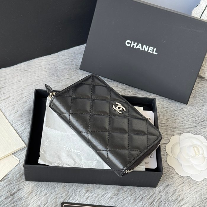 CHANEL 3686 0112 25c ラージジッピー長財布 カヴィア粒革 サイズ:12x8x2cm