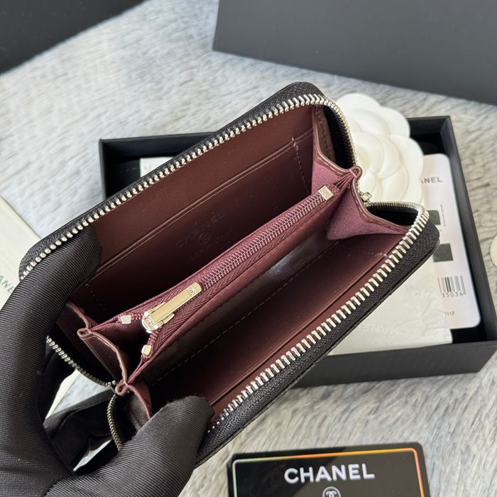 CHANEL 3686 0112 25c ラージジッピー長財布 カヴィア粒革 サイズ:12x8x2cm