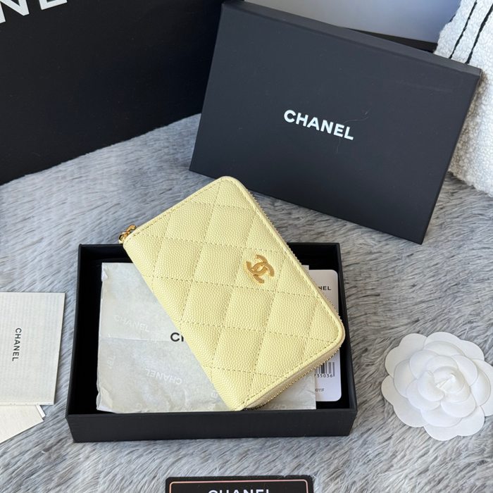 CHANEL 3686 0112 25c ラージジッピー長財布 カヴィア粒革 サイズ:12x8x2cm