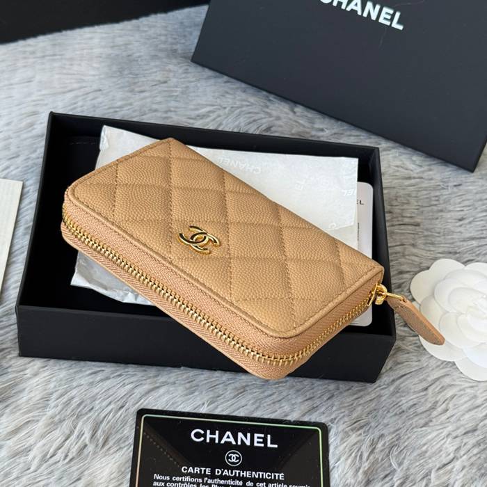 CHANEL 3686 0112 25c ラージジッピー長財布 カヴィア粒革 サイズ:12x8x2cm
