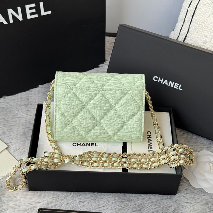 CHANEL 0238 SS19 チェーン付きカードケース カヴィア粒革 サイズ:12.5x8.5x2.5cm