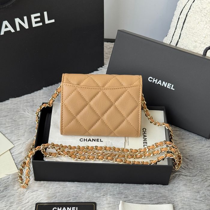 CHANEL 0238 SS19 チェーン付きカードケース カヴィア粒革 サイズ:12.5x8.5x2.5cm