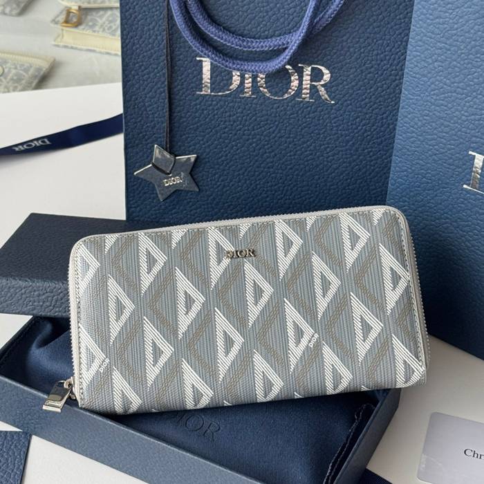DIOR 2ESBC252YSE 長財布 ジッピー 印花牛皮 サイズ:19.8x11x2.5cm