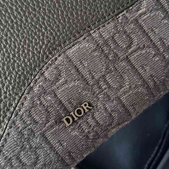 DIOR 2ADBC315YKK サドル長財布 ジッピー 黒粒面牛皮 サイズ:19.8x11cm