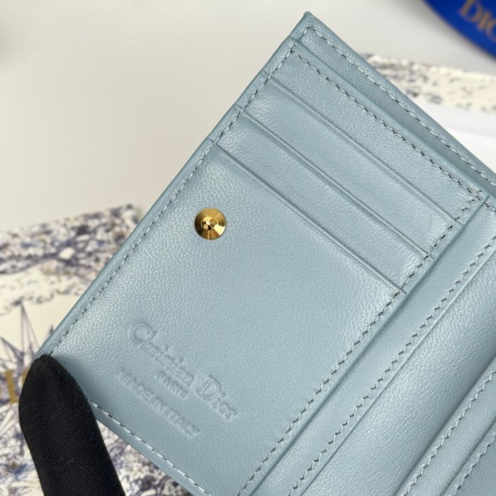 DIOR S6037UBHZ カロ?ダリア 長財布 藤編みラム革 サイズ:11.5x9cm