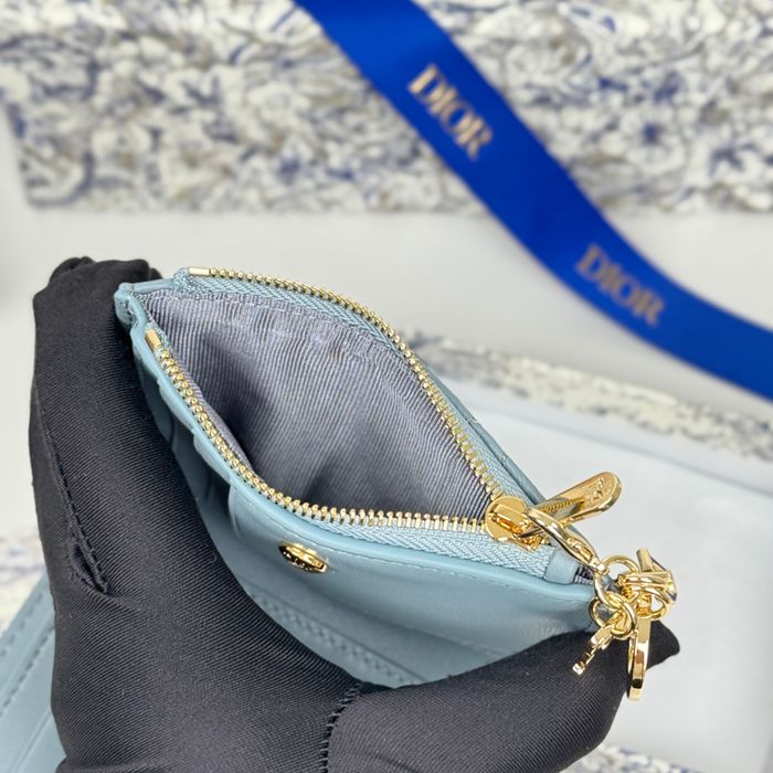 DIOR S6037UBHZ カロ?ダリア 長財布 藤編みラム革 サイズ:11.5x9cm