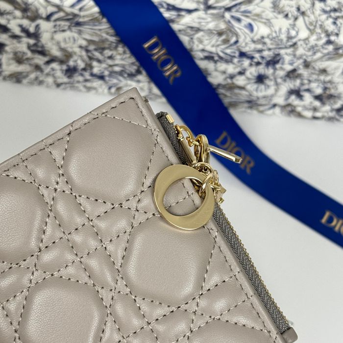 DIOR S6037UBHZ カロ?ダリア 長財布 藤編みラム革 サイズ:11.5x9cm