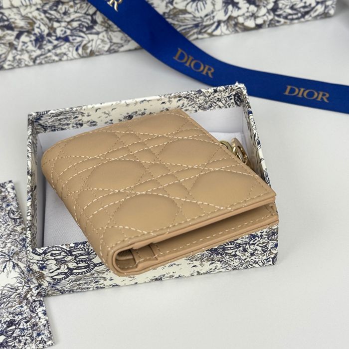 DIOR S6037UBHZ カロ?ダリア 長財布 藤編みラム革 サイズ:11.5x9cm