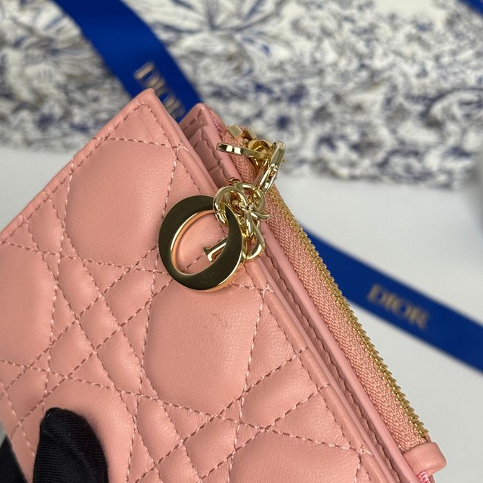 DIOR S6037UBHZ カロ?ダリア 長財布 藤編みラム革 サイズ:11.5x9cm