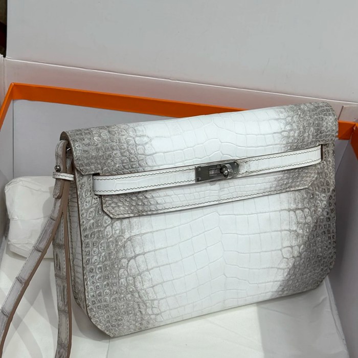 HERMES ケリー デペッシュ 25cm クラッチバッグ マットワニ腹皮 ヒマラヤホワイト サイズ:
