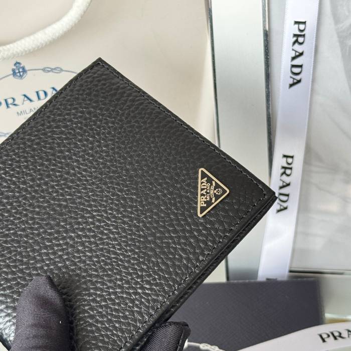PRADA 2M0513 メンズ短財布 荔枝紋牛皮 サイズ:11x9.5cm