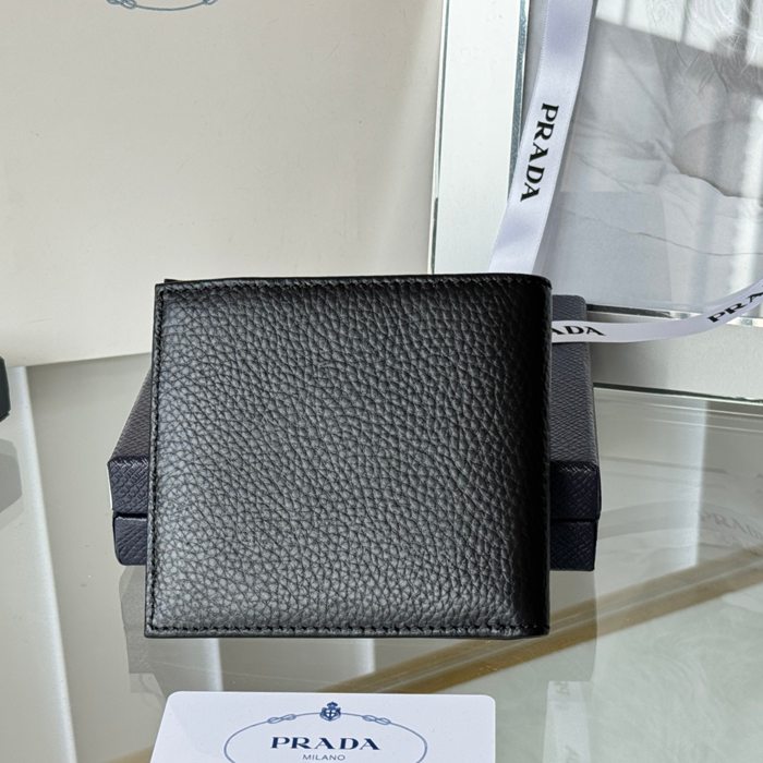 PRADA 2M0513 メンズ短財布 荔枝紋牛皮 サイズ:11x9.5cm