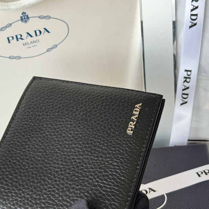 PRADA 2M0513 メンズ短財布 荔枝紋牛皮 サイズ:11x9.5cm