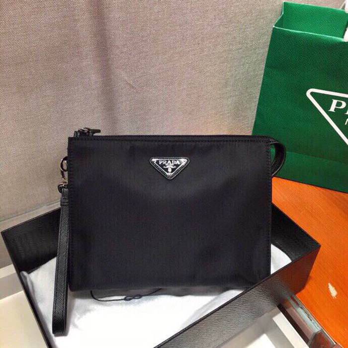 PRADA 2NE789 クラッチバッグ ナイロン三角ロゴ サイズ:24x17x6.5cm