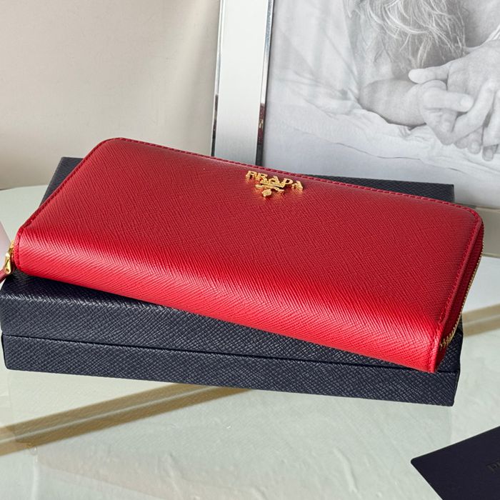 PRADA 1ML506 クラシックジッピー長財布 サフィアーノ十字紋 サイズ:19x12cm