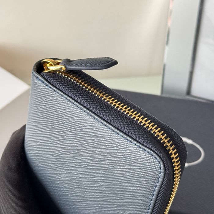 PRADA 1ML506 クラシックジッピー長財布 サフィアーノ十字紋 サイズ:19x12cm