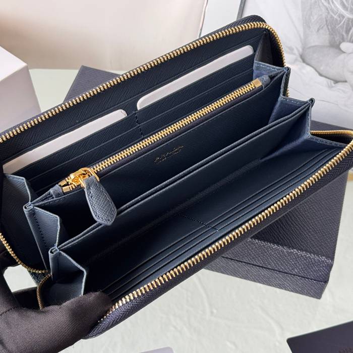 PRADA 1ML506 クラシックジッピー長財布 サフィアーノ十字紋 サイズ:19x12cm