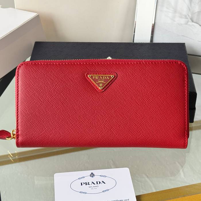 PRADA 1ML506 クラシックジッピー長財布 サフィアーノ十字紋 サイズ:19x12cm