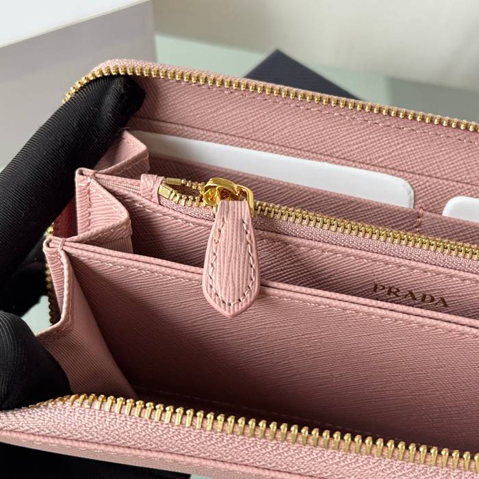 PRADA 1ML506 クラシックジッピー長財布 サフィアーノ十字紋 サイズ:19x12cm