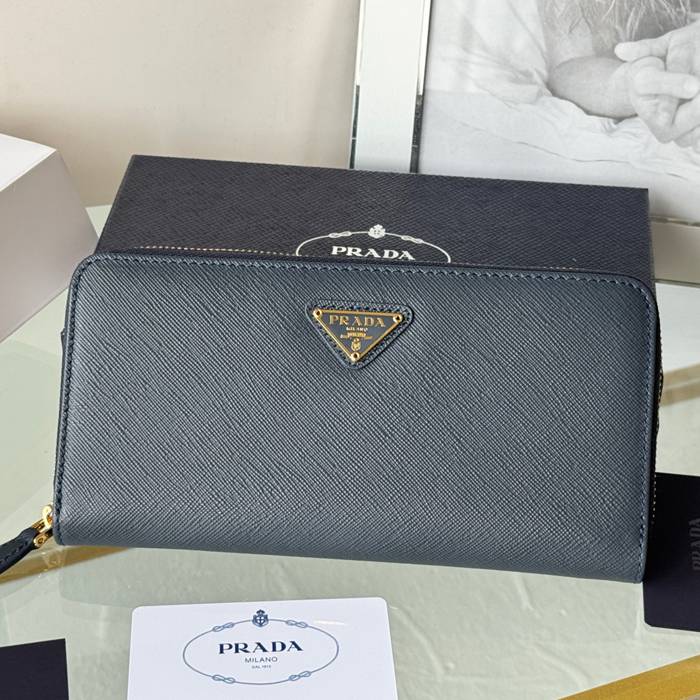 PRADA 1ML506 クラシックジッピー長財布 サフィアーノ十字紋 サイズ:19x12cm