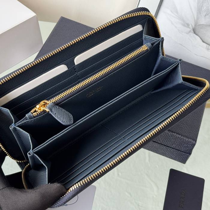 PRADA 1ML506 クラシックジッピー長財布 サフィアーノ十字紋 サイズ:19x12cm