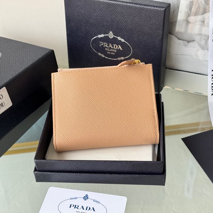 PRADA 1ML050 短財布 サフィアーノ十字紋 牛皮 サイズ:10x9cm