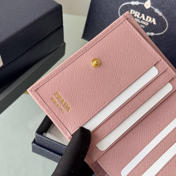 PRADA 1ML050 短財布 サフィアーノ十字紋 牛皮 サイズ:10x9cm