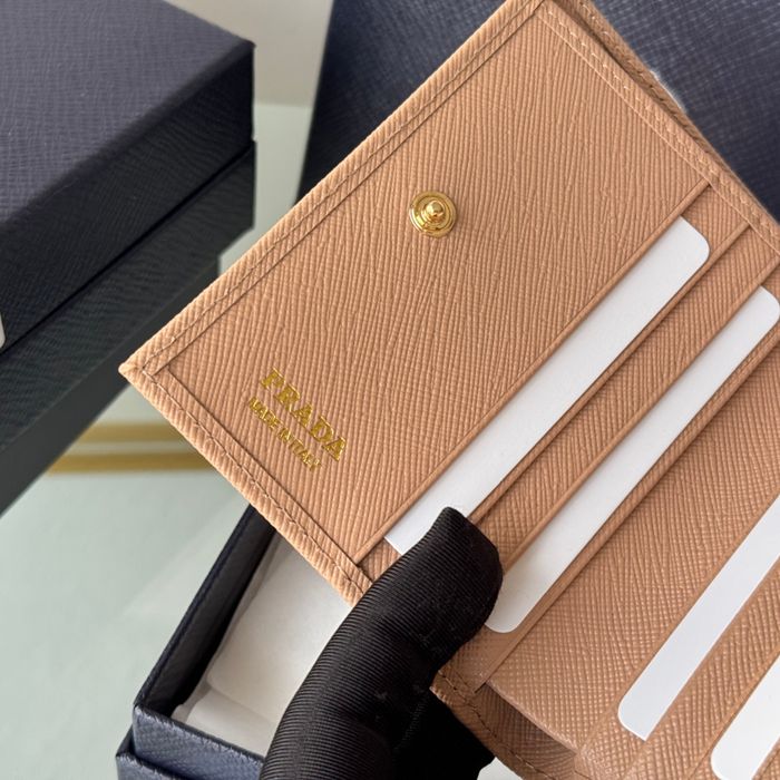 PRADA 1ML050 短財布 サフィアーノ十字紋 牛皮 サイズ:10x9cm