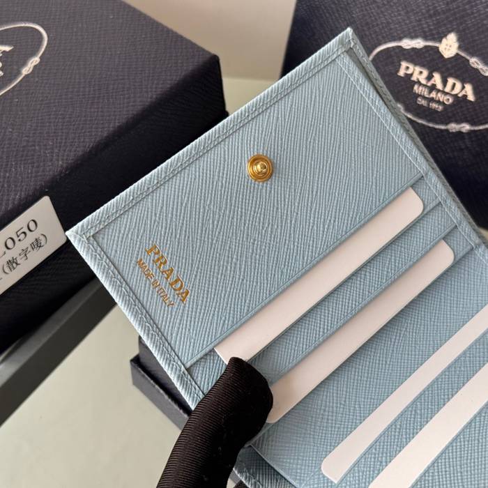 PRADA 1ML050 短財布 サフィアーノ十字紋 牛皮 サイズ:10x9cm