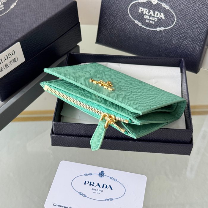 PRADA 1ML050 短財布 サフィアーノ十字紋 牛皮 サイズ:10x9cm