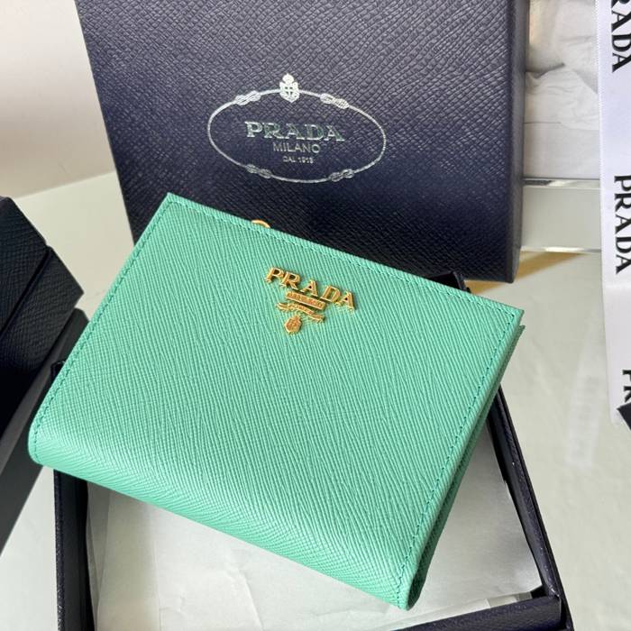PRADA 1ML050 短財布 サフィアーノ十字紋 牛皮 サイズ:10x9cm