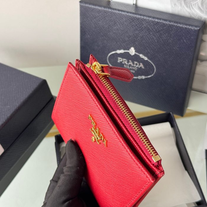PRADA 1ML050 短財布 サフィアーノ十字紋 牛皮 サイズ:10x9cm
