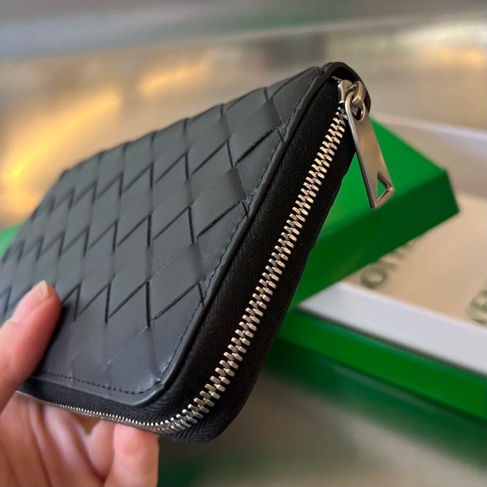 BOTTEGA VENETA BV 593217 メンズ編み財布 クラシック編み牛皮 19x10cm サイズ:19x10cm