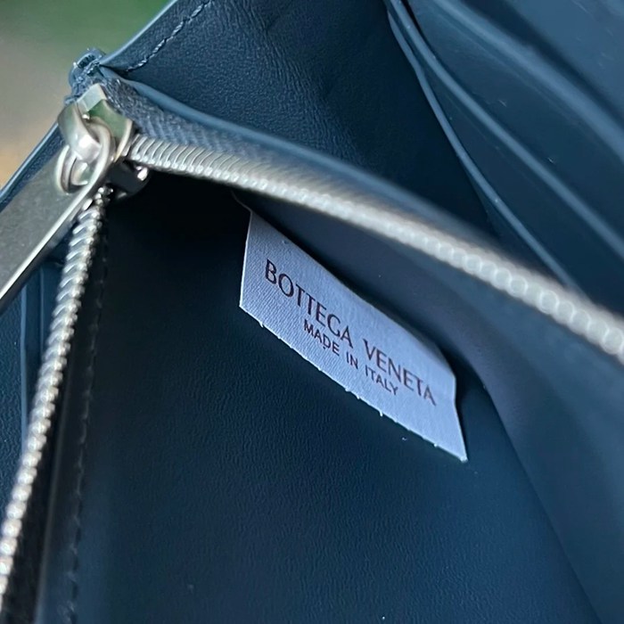 BOTTEGA VENETA BV 593217 メンズ編み財布 クラシック編み牛皮 19x10cm サイズ:19x10cm